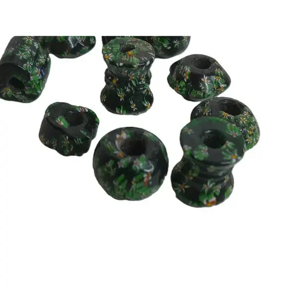 Vintage Millefiori Style Glass Floral Beads Assorted Set of 10 READ - Picture 4 of 7
